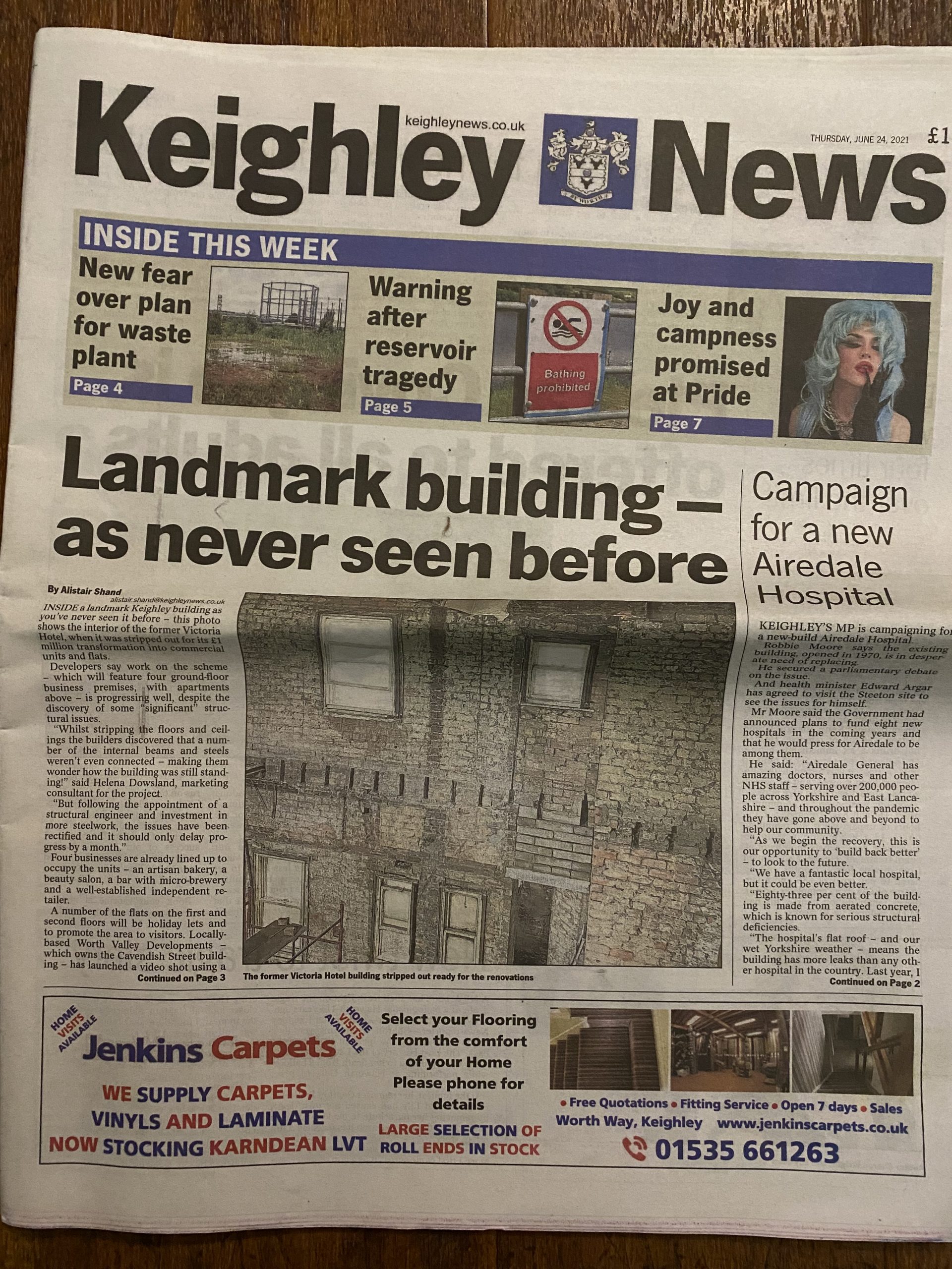 Front page Keighley News The Victoria hotel